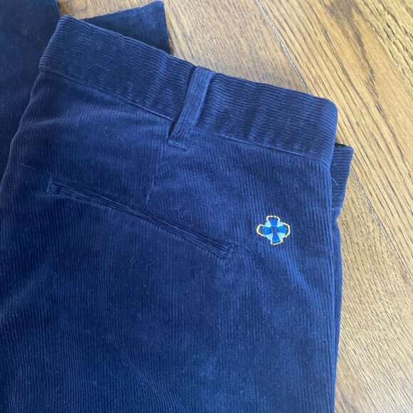 Castaway Nantucket Island navy corduroy pants NEW 34" waist Raw hem mens - Picture 6 of 8